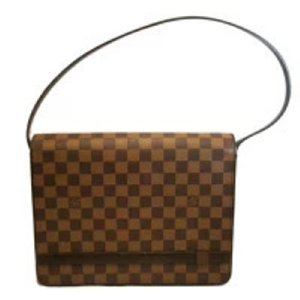 Louis Vuitton Tribeca Carre Damier Canvas Leather Ebene Brown